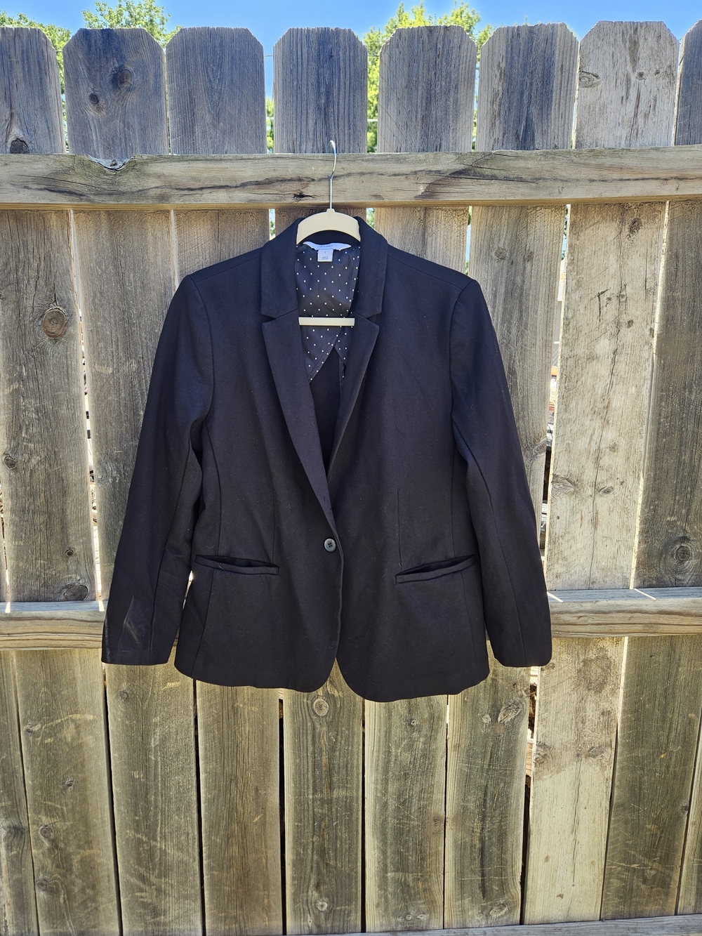 Old Navy Women's L Black Blazer Jacket Collared Button Business Casual  Teacher